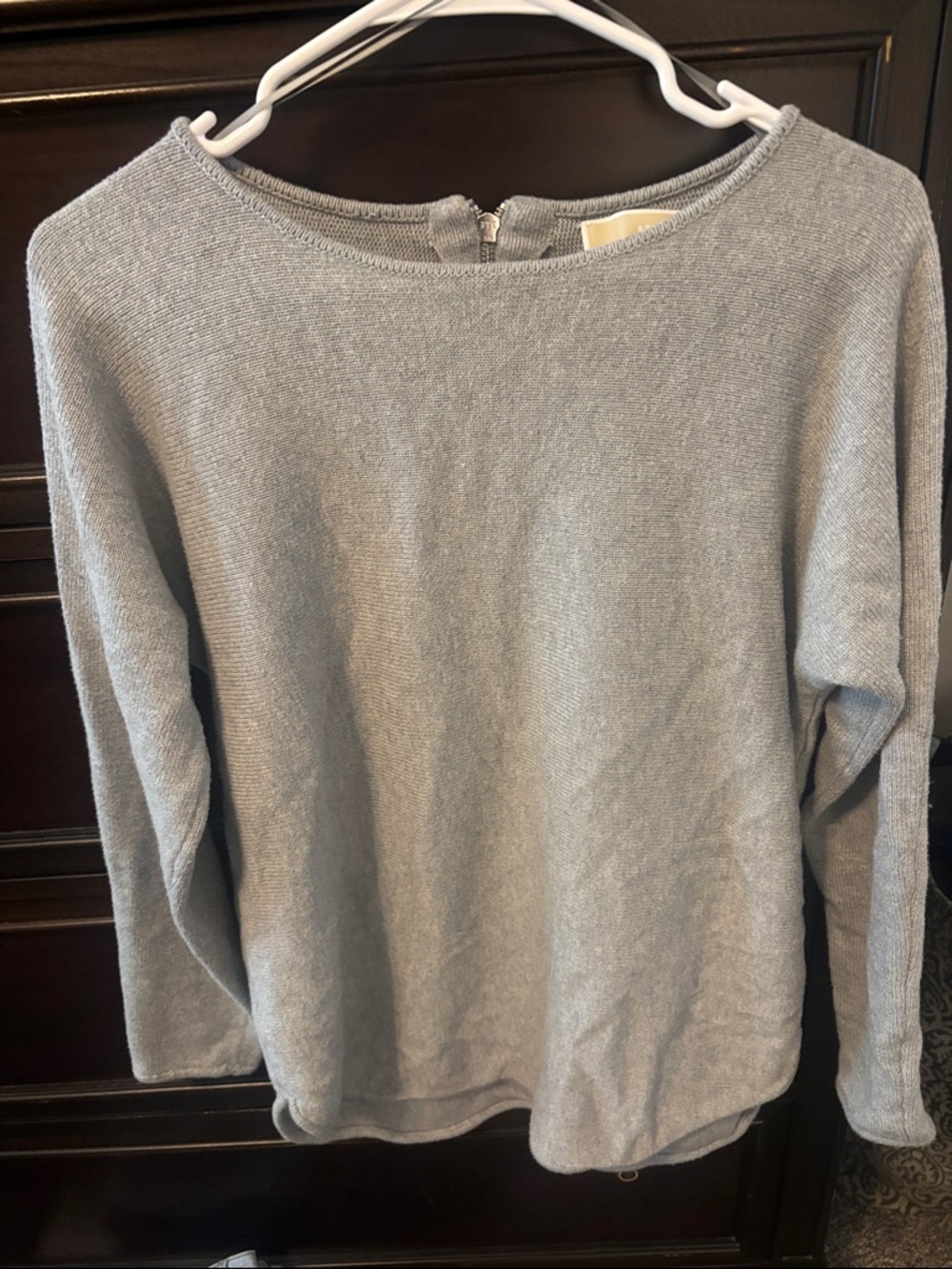 Michael Kors Light Gray Scoop Neck Sweater